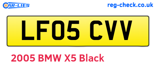 LF05CVV are the vehicle registration plates.