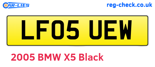 LF05UEW are the vehicle registration plates.