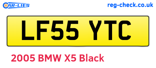 LF55YTC are the vehicle registration plates.