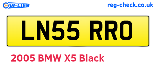 LN55RRO are the vehicle registration plates.