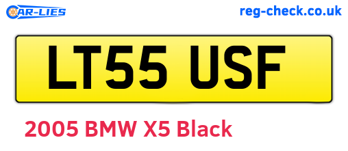 LT55USF are the vehicle registration plates.