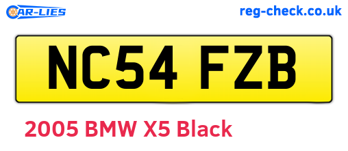 NC54FZB are the vehicle registration plates.