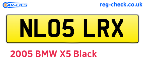NL05LRX are the vehicle registration plates.