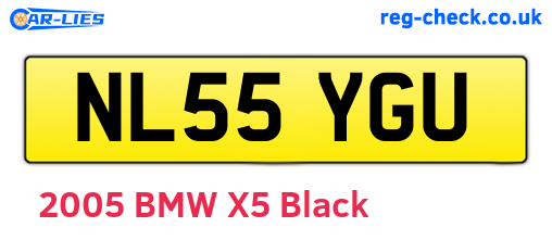 NL55YGU are the vehicle registration plates.