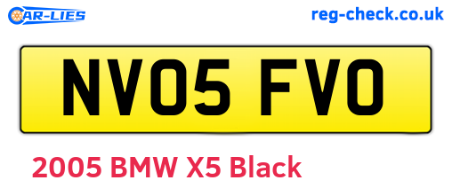 NV05FVO are the vehicle registration plates.
