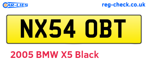 NX54OBT are the vehicle registration plates.