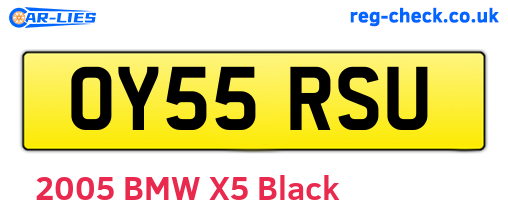 OY55RSU are the vehicle registration plates.