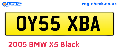 OY55XBA are the vehicle registration plates.