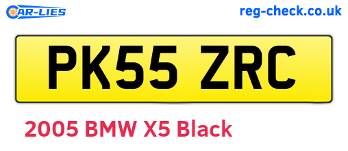 PK55ZRC are the vehicle registration plates.