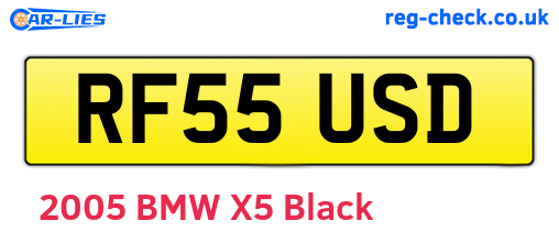 RF55USD are the vehicle registration plates.