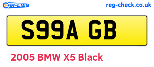 S99AGB are the vehicle registration plates.