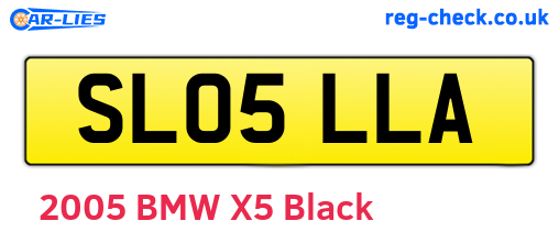 SL05LLA are the vehicle registration plates.