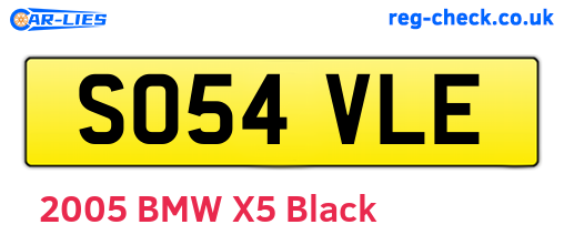 SO54VLE are the vehicle registration plates.
