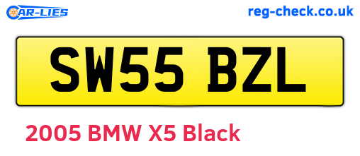 SW55BZL are the vehicle registration plates.