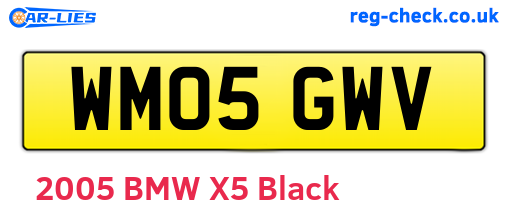 WM05GWV are the vehicle registration plates.