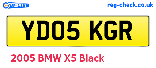 YD05KGR are the vehicle registration plates.