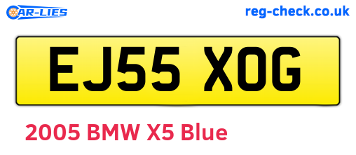 EJ55XOG are the vehicle registration plates.