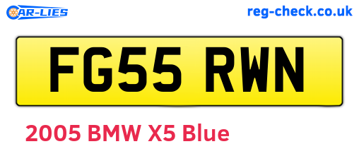 FG55RWN are the vehicle registration plates.