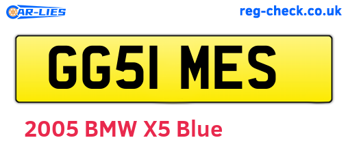 GG51MES are the vehicle registration plates.
