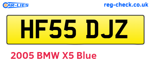 HF55DJZ are the vehicle registration plates.