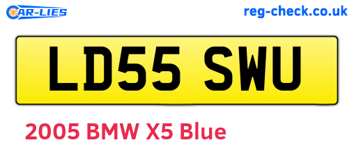 LD55SWU are the vehicle registration plates.