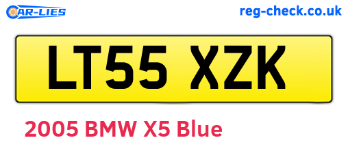 LT55XZK are the vehicle registration plates.
