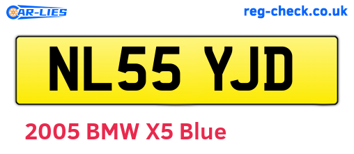 NL55YJD are the vehicle registration plates.