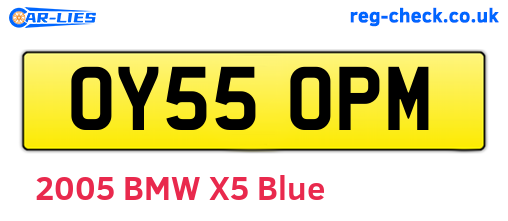 OY55OPM are the vehicle registration plates.
