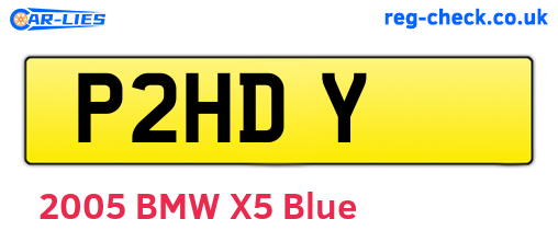 P2HDY are the vehicle registration plates.