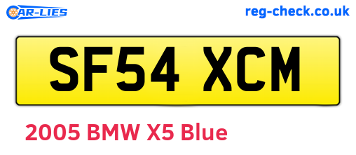 SF54XCM are the vehicle registration plates.