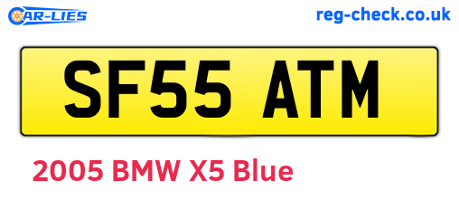 SF55ATM are the vehicle registration plates.