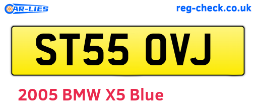 ST55OVJ are the vehicle registration plates.