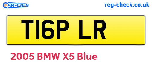 T16PLR are the vehicle registration plates.