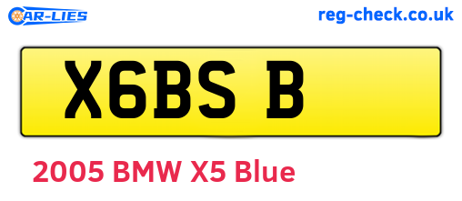 X6BSB are the vehicle registration plates.