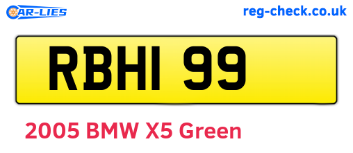 RBH199 are the vehicle registration plates.