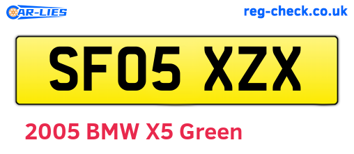 SF05XZX are the vehicle registration plates.
