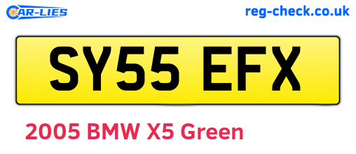 SY55EFX are the vehicle registration plates.