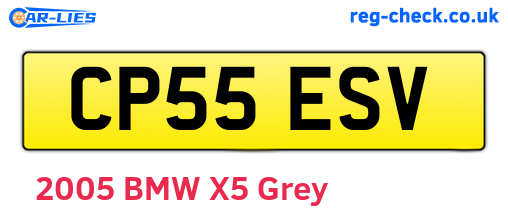 CP55ESV are the vehicle registration plates.