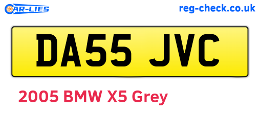 DA55JVC are the vehicle registration plates.