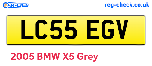 LC55EGV are the vehicle registration plates.