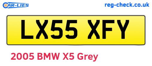 LX55XFY are the vehicle registration plates.