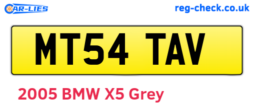MT54TAV are the vehicle registration plates.