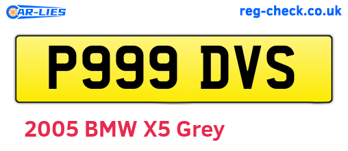 P999DVS are the vehicle registration plates.