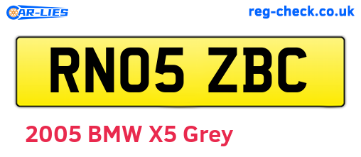 RN05ZBC are the vehicle registration plates.