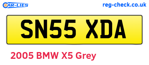 SN55XDA are the vehicle registration plates.