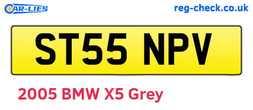 ST55NPV are the vehicle registration plates.