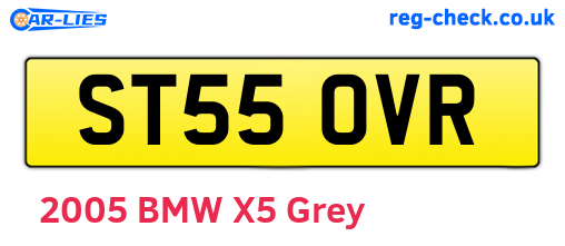 ST55OVR are the vehicle registration plates.