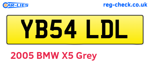 YB54LDL are the vehicle registration plates.