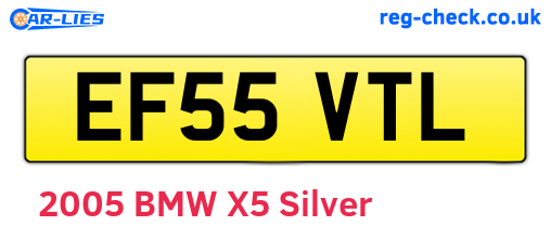 EF55VTL are the vehicle registration plates.