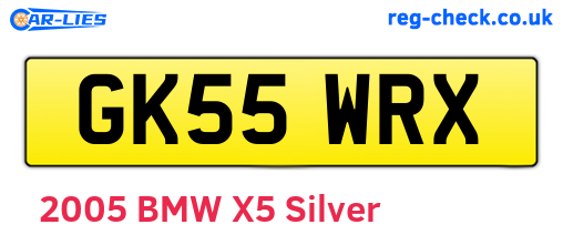 GK55WRX are the vehicle registration plates.